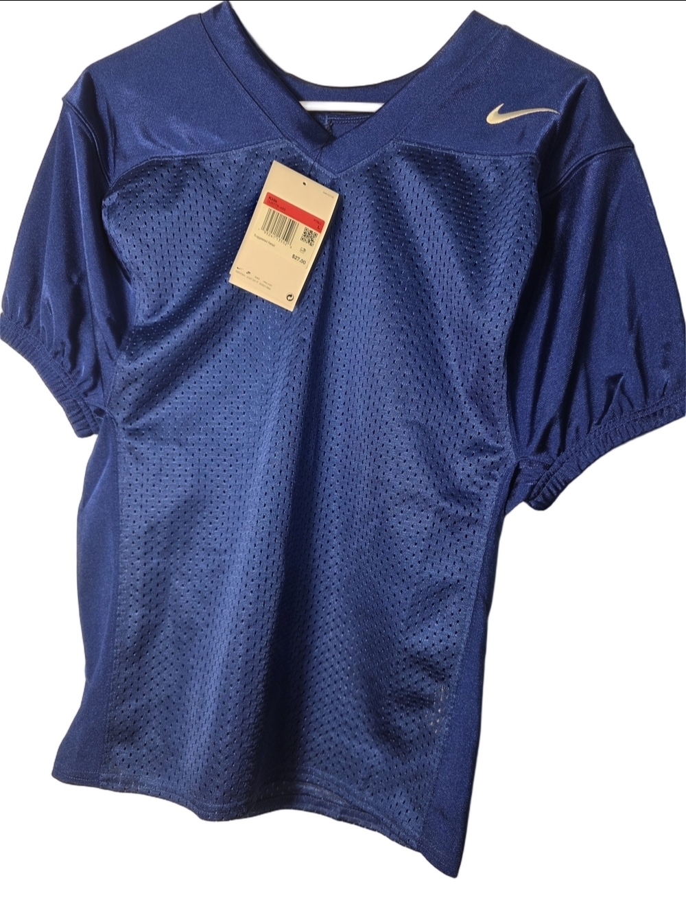 Nike Kid’s Blue Mesh Athletic Training Jersey Large NWT 90's Y2K Football NFL